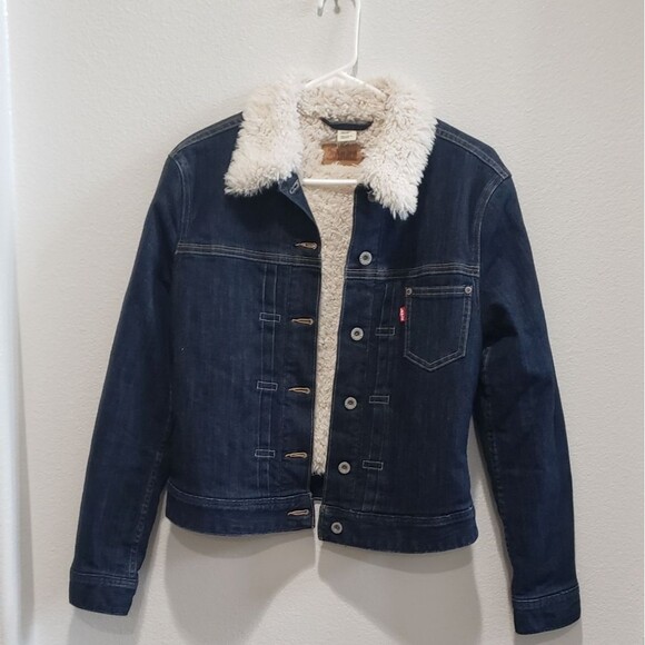 Levi's heritage  sherpa trucker jean jacket size medium NWNT - Picture 1 of 5